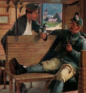 1914-16 WWI German Official Red Cross Propaganda Kriegshameraden Train Nice P21 