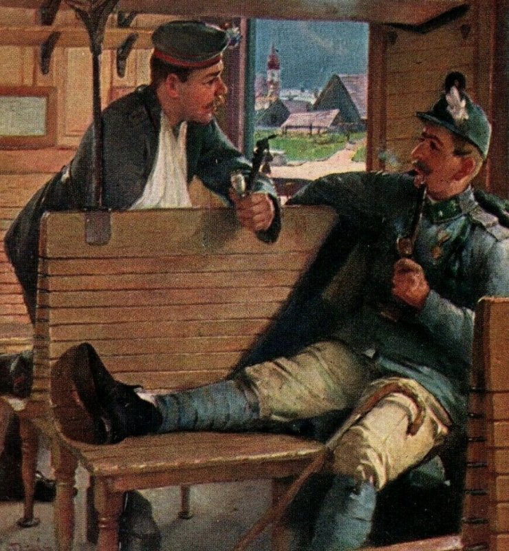 1914-16 WWI German Official Red Cross Propaganda Kriegshameraden Train Nice P21