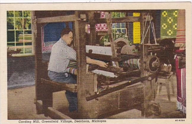 Michigan Dearborn The Plymouth Carding Mill Greenfield Village Curteich