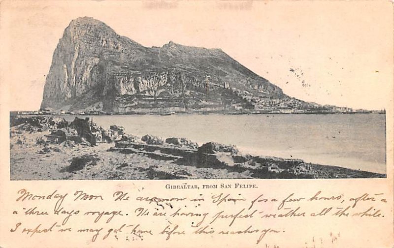 From San Felipe Gibraltar 1900 Missing Stamp 