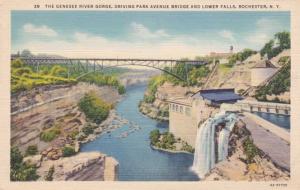 Genesee River Gorge Driving Park Avenue Bridge Lower Falls Rochester NY New York