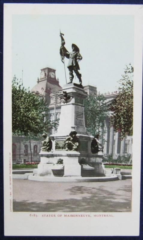 Statue Of Maisonneuve Montreal Detroit Photographic 1901