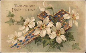 Easter Cross Hold to Light HTL Die-Cut c1910 Vintage Postcard