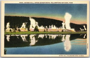 Geyser Hill Upper Geyser Basin Yellowstone National Park Hot Springs Postcard