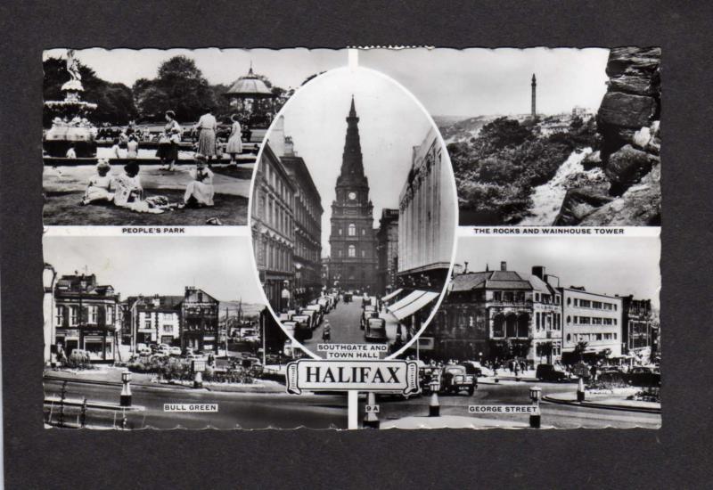 UK England Halifax George St West Yorkshire Carte Postale Postcard RPPC