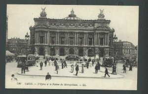 Ca 1912 PPC Paris L'Opera Et La Station Du Metropolitan Mint