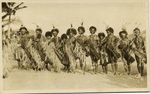 new guinea, PORT MORESBY, Native Papua Warriors Dancing (1920s) Gibson RPPC