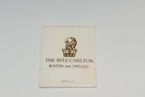 The Ritz-Carlton Boston and Chicago 20 Strike White Matchbook