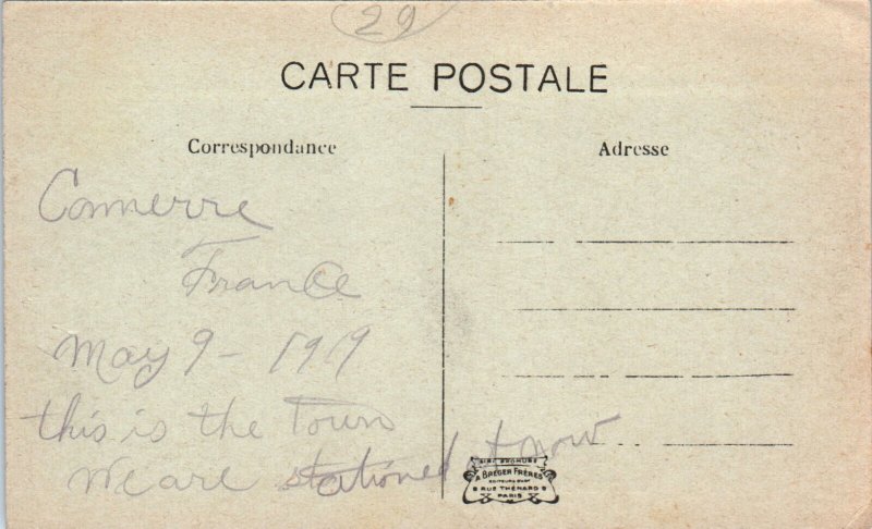 1900s Boucherie Veron Rue Nationale Connerre France Postcard