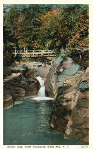 Vintage Postcard Indian Leap North Woodstock Falls White Mountains New Hampshire