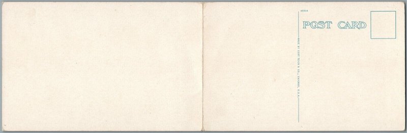 RANGELEY ME CRESCENT LAKE E.W.BURT ESTATE FOLDING DOUBLE ANTIQUE POSTCARD