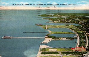 Florida St Petersburg Aerial View Of Waterfront 1939