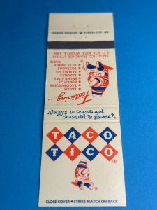 Vintage Matchbook Cover Taco Tico Mexican Restaurant Wichita, Kansas MB162