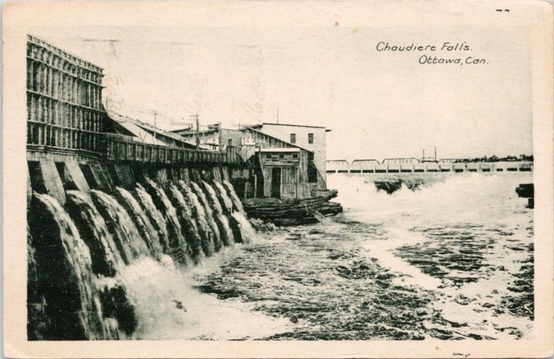 Chaudiere Falls Ottawa Ontario ON Ont. c1929 Vintage Postcard D42 