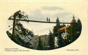 Postcard C-1910 Canada Vancouver BC Suspension Bridge oval 23-2386