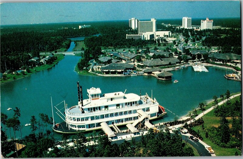 Aerial, Walt Disney World Village Empress Lilly Orlando FL c1984 Postcard I27