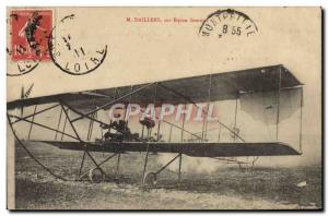 Old Postcard Jet Aviation on biplane Sommer Daillens