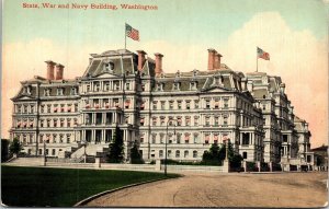 State War Navy Building Washington DC Antique Postcard UNP Unused BS Reynolds DB 