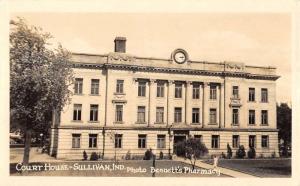 Sullivan Indiana Court House Real Photo Antique Postcard K101407