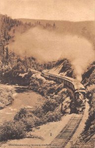 Sacramento River Canon California Railroad  Scenic View Vintage Postcard AA2332