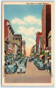 FROSTBURG, MD ~ NATIONAL HIGHWAY Street Scene c1930s Cars Linen Postcard