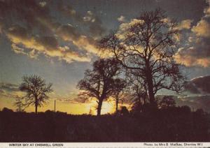 Chiswell Village Green Winter Sky Herts Hertfordshire Womens Institute Postcard