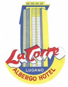 La Torre Albergo Hotel Lugano Switzerland Hotel Label Unused