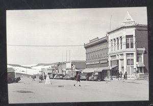 REAL PHOTO PHILIPSBURG MONTANA DOWNTOWN STREET SCENE OLD CARS PSOTCARD COPY