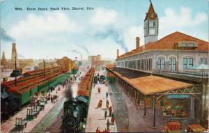 Union Depot Track View Denver CO Colorado Train UNUSED Antique Postcard D88