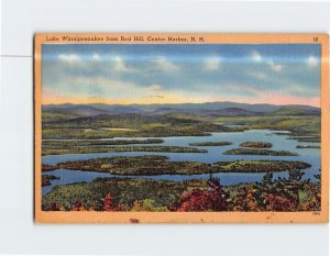 Postcard Lake Winnipesaukee from Red Hill Center Harbor New Hampshire USA