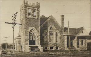 Shinglehouse PA First Baptist Church c1910 Real Photo Postcard