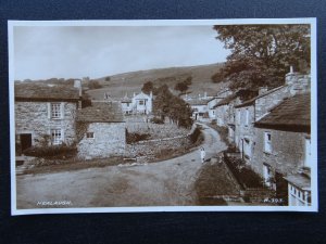 Yorkshire HEALAUGH Village with Little Girl c1930s RP Postcard by Valentine H393