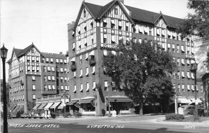 J48/ Evanston Illinois RPPC Postcard c1940s North Shore Hotel Building  345