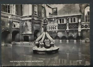 Somerset Postcard - The King's Bath, Roman Baths, Bath     T4076