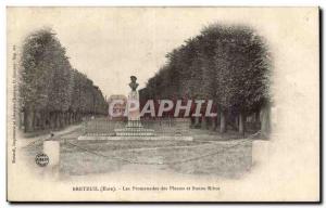 Breteuil - Les Promenades Old Postcard Plesses