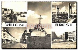 Postcard Modern City Of Brest & # 39arsenal the big bridge and the street of ...