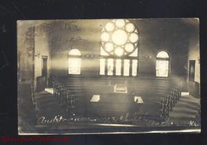 RPPC ANTHONY KANSAS METHODIST EPISCOPAL CHURCH INTERIOR REAL PHOTO POSTCARD