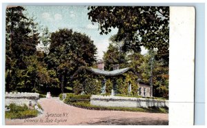 View Of Entrance To State Asylum Syracuse New York NY Antique Unposted Postcard 