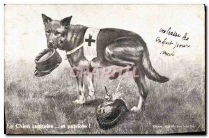 Postcard Old Dog Dogs Puppy dog ​​The Red Cross health militaria