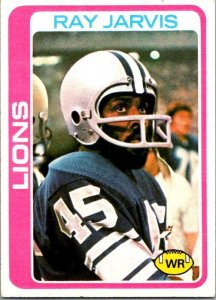 1978 Topps Football Card Ray Jarvis Detroit Lions sk7313