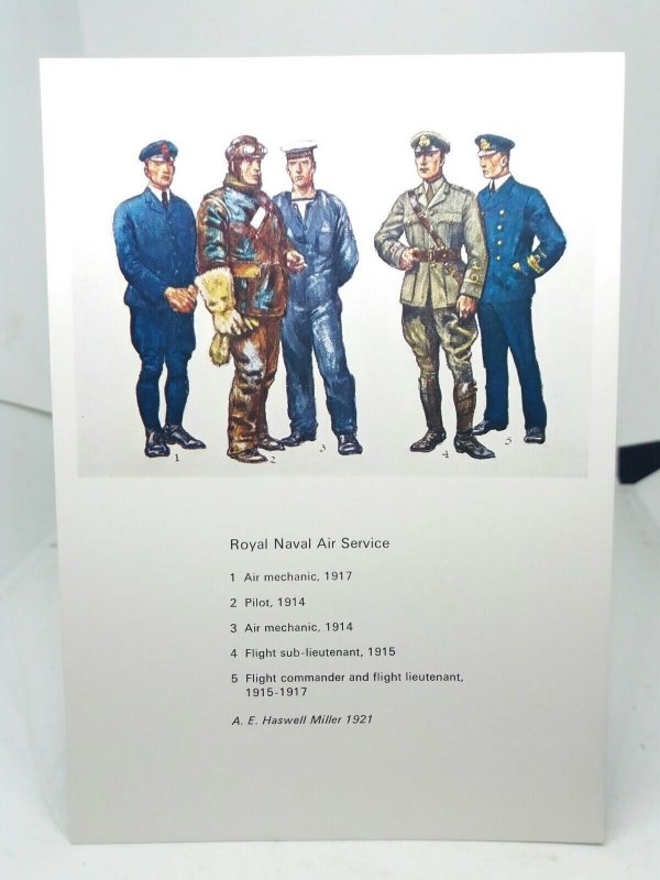 Royal Naval Air Service Uniforms WW1 1914 -1918 Vintage Postcard