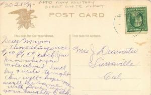 C-1910 Navy Military Great White Fleet USS Battleship Illinois Postcard 598