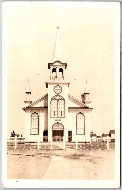 Church Religious Building Architecture Front View Real Photo RPPC Postcard