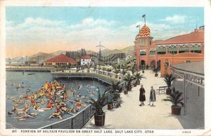 Salt Lake City Utah Great Salt Lake Saltair Pavilion Vintage Postcard AA29696