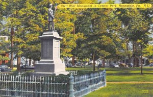 Civil War Monument, Central Park Honesdale, Pennsylvania PA  