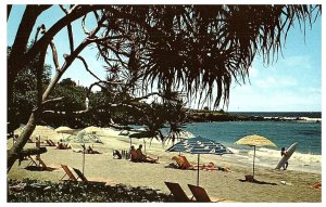 Surfing at Hamoa Private Beach Maui Hawaii Postcard