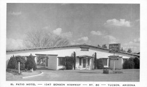 1950s Tucson Arizona El Patio Hotel occupation roadside Postcard 25-11688