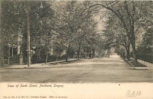 C-1905 Portland Oregon  Postcard View Sixth Street Gill undivided 12867