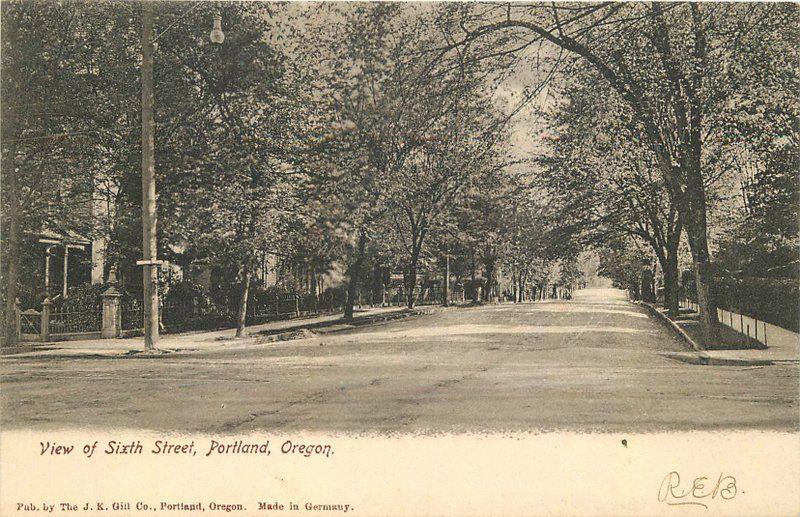 C-1905 Portland Oregon  Postcard View Sixth Street Gill undivided 12867