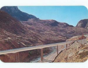 Pre-1980 HIGHWAY US 20 HIGH BRIDGE Shoshone Canyon - Near Cody WY d3396@